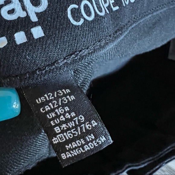 GAP Always Skinny Black Washed Denim Jeans 12 / 31 R - Picture 7 of 8